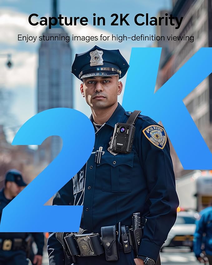 BOBLOV KJ23Pro 2K Body Camera, 64GB Body Camera - Image 2