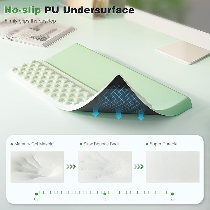 Ospelelf Keyboard Wrist Rest Comfortable Ergonomic Keyboard Stand Riser Holder Pad for Office Home