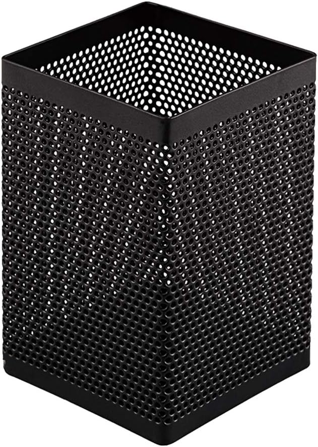 Comix Mesh Pen Holder Desk, Wire Pencil Holder with Foam Pad and Non-Slip Bottom Office Supplies Desk Organizer for Home Office School, 1 Pack