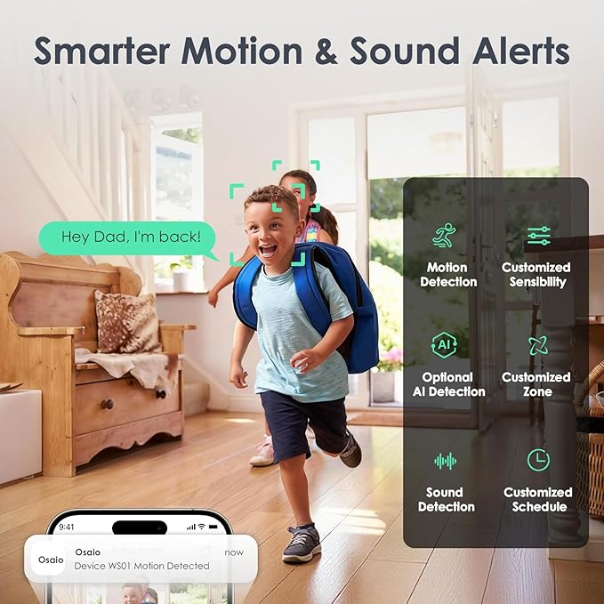 YOTON Indoor Security Camera for Baby Monitor, Home & Pets, 2.4GHz WiFi - Image 5