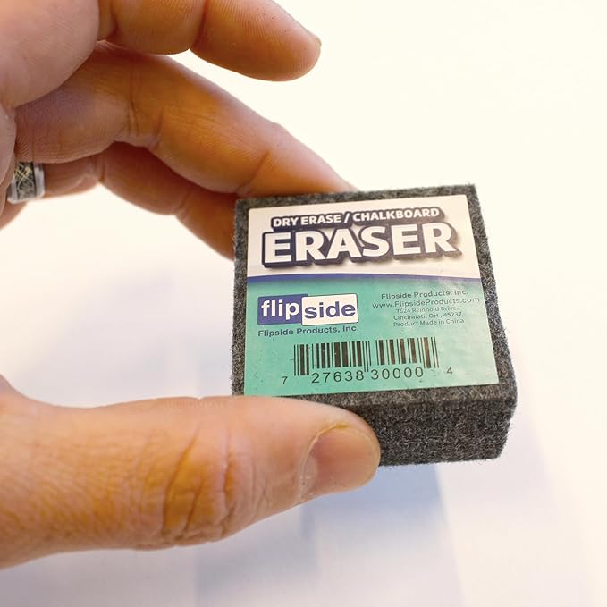 Flipside Products Rectangular Dry Erase Answer Paddle w/Dry Erase Markers and Erasers, 36 Pieces, Auction, Handheld Whiteboard, Handle Response Board, Classroom Dry Erase, Set of 12