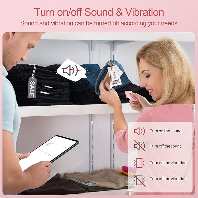 Eyoyo Mini 1D Bluetooth Barcode Scanner, 3-in-1 Bluetooth & USB Wired & 2.4G Wireless Barcode Reader Portable Bar Code Scanning Work with Windows, Android, iOS, Tablets or Computers(Pink)