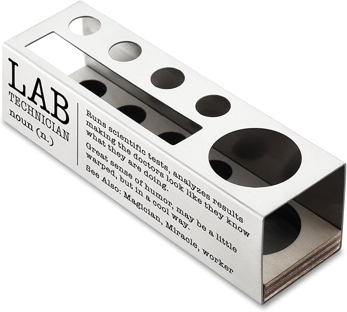 Lab Technician Definition Gifts for Women, Men, Lab Technician Tech Desk Decor Stainless Steel Pen Pencil Holders WCC51