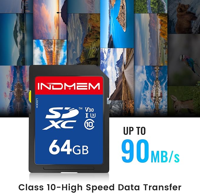 64GB SD Card 3Pack, High Speed up to 90M/S, C10/U3/V30, SDXC UHS-I Memory Cards - Image 2