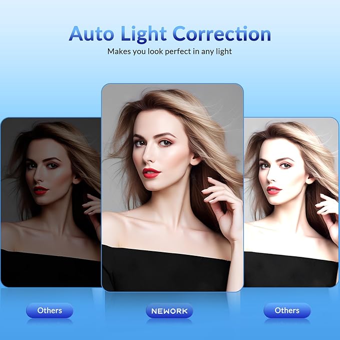 4K Webcam for PC with Sony Sensor, Auto Focus & Privacy Cover, Ultra HD 4K Streaming Camera, 2 Noise-Cancelling Mics, USB Plug & Play, 77° FOV, Web Camera for Zoom, Skype, Teams, Video Calling