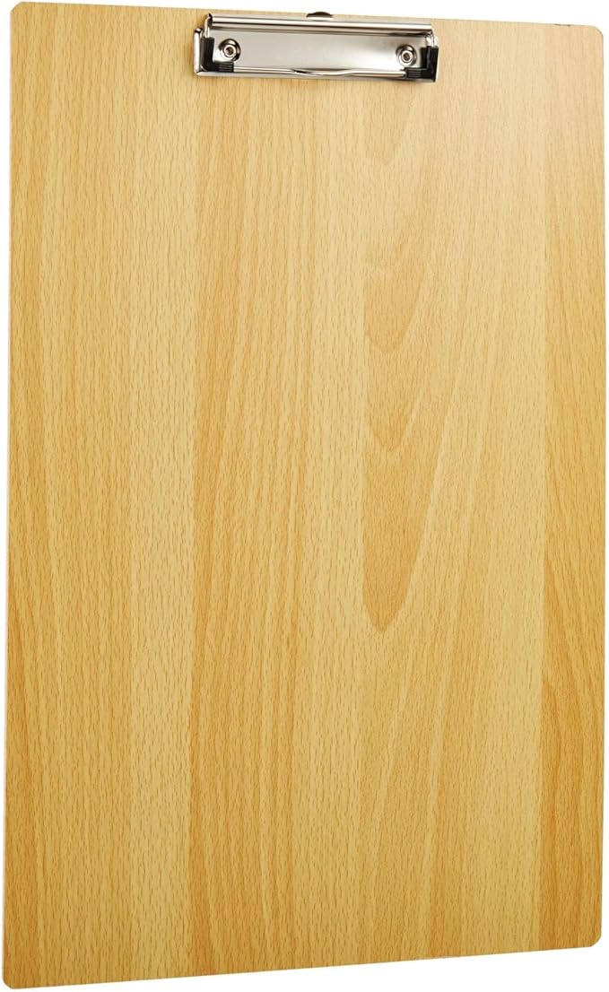 4 Pack Extra Large Clipboards, Wooden Art Board with Low-Profile Clip and Hook for Classroom and Office, 11.5x17.5 in