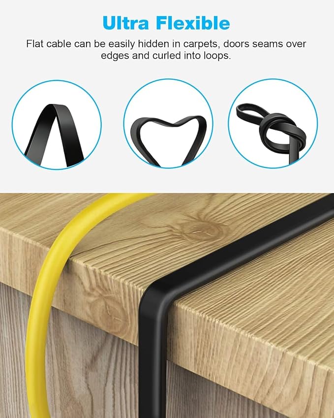 DDMALL CAT 8 Ethernet Cable 10ft, High Speed 40Gbps 2000MHz Shielded Flat CAT8 - Image 5