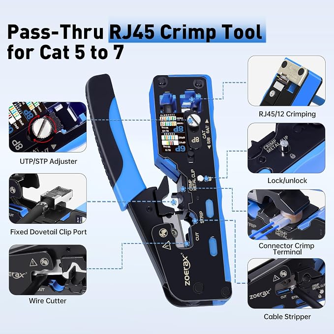 Professional Network Tool Kit, ZOERAX 14 in 1 - Image 2