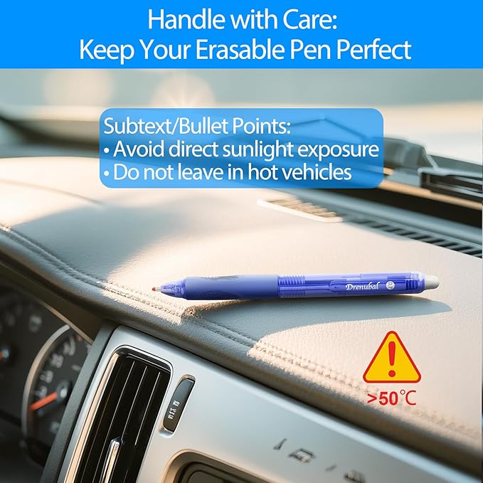 Erasable Pens 0.7mm - Black & Blue Gel Ink, Quick-Drying, Comfort Grip Writing Pens for School, Office, Exams - Gift Set for Students, Kids & Artists