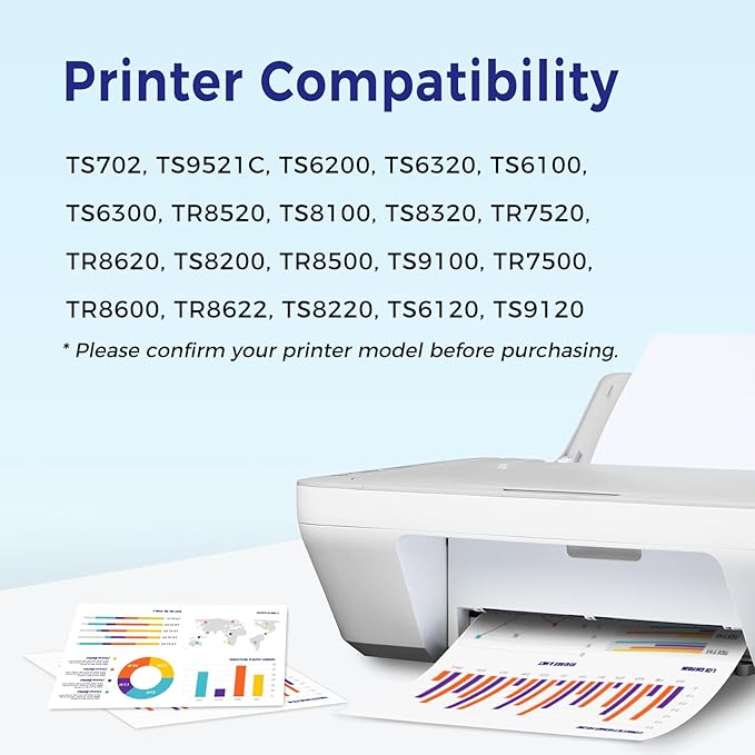 TOKYOINK Compatible Ink Cartridge Replacement for Canon PGI-280 XXL 280XXL PGBK for Pixma TR8620 TR8620a TR8520 TR7520 TS9120 TS8320 TS8220 TS6120 Printer 6 Pack PGBK/PB/Black/Cyan/Magenta/Yellow