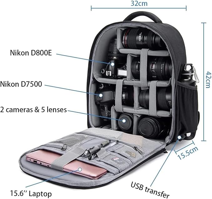 CADeN Camera Backpack Professional DSLR Bag - Image 2