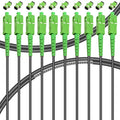 10-Pack - 20m SC/APC to SC/APC Fiber Optic Internet Cable, Armored Single Mode by Bangun