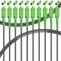 10-Pack - 3m SC/APC to SC/APC Fiber Optic Internet Cable, Armored Single Mode by Bangun