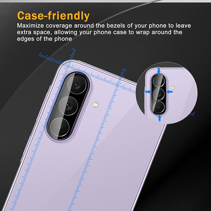 3 Pack Camera Lens Protector for Samsung Galaxy A57/A37 5G, Tempered Glass - Image 3