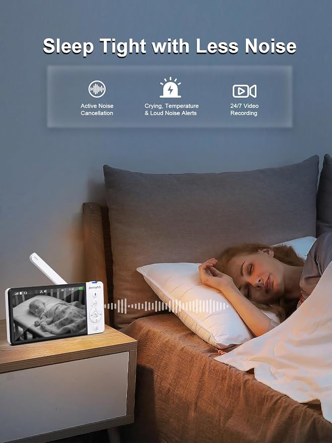 Smart Baby Monitor with App & 5" Screen, Dual Mode, Auto Motion Tracking PTZ - Image 8