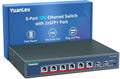 YuanLey 8-Port 10G Ethernet Switch, 6 x 10Gbps RJ45 Ports, 2X 10Gbe SFP+ Ports by YuanLey