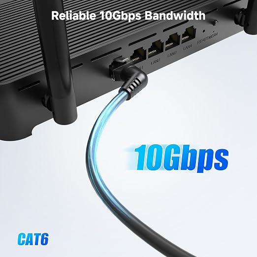 Cable Matters 2-Pack 10Gbps Rotatable Cat 6 Ethernet Cable - 7ft - Image 2
