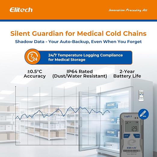 Elitech Bluetooth Temperature Humidity Data Logger FDA Standards, - Image 5