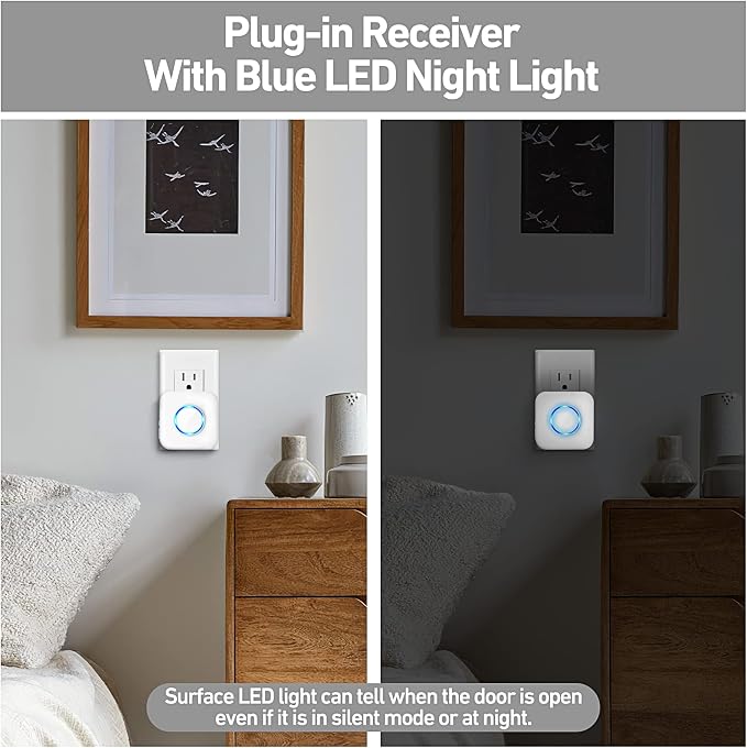 Door Chime, Satisure Wireless Door Open Contact Sensor Alarm Chime - Image 9