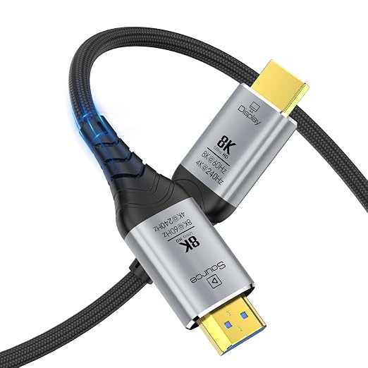Fiber Optic HDMI Cable 6FT, 8K Long HDMI 2.1 Cable, 48Gbps Ultra High Speed by DGHUMEN