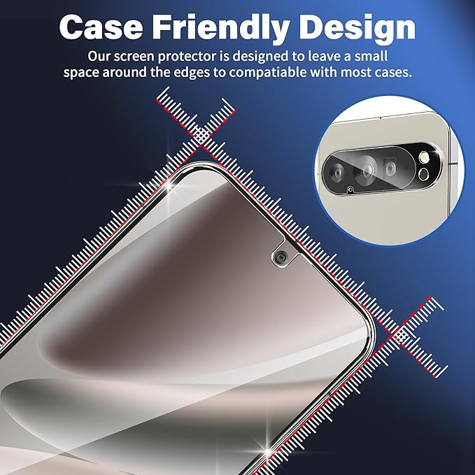 letosan 3 Pack for Google Pixel 10 Pro Screen Protector Tempered Glass + 3 Pack - Image 6