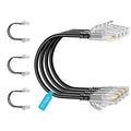 Cat6 Slim Patch Cables 14 Feet 10-Pack Black, Cat6a Patch Cables 10Gbps 550MHz by Unknown