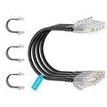 Cat6 Slim Patch Cables 0.5 Feet 10-Pack Black, Cat6a Patch Cables 10Gbps 550MHz by Unknown