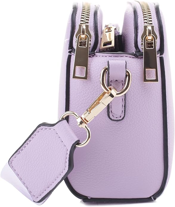 EVVE Crossbody Bags for Women Trendy Triple Zip Small Crossbody Camera Bag Purse - Image 6