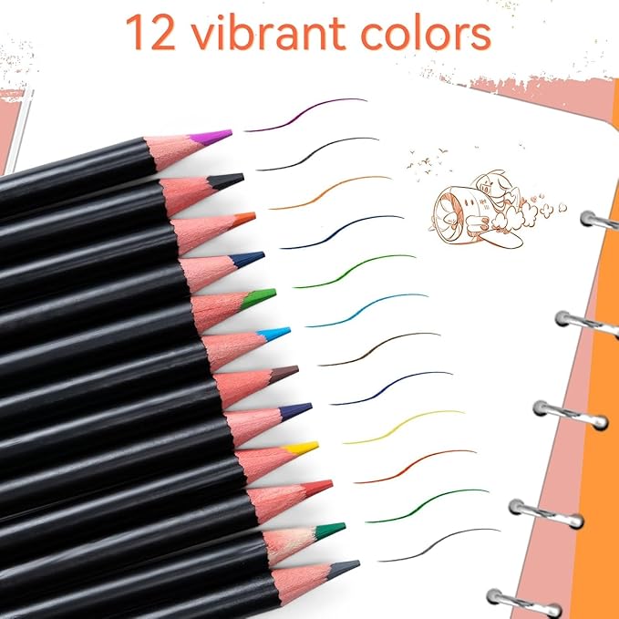 S & E TEACHER'S EDITION Colored Pencils 144Pcs, Pre-sharpened Super Soft Core Lead Coloring Pencils, Kid's Colored pencils,In Drawing Pencils, Woodcase Lead, Bulk Back to School Supplies