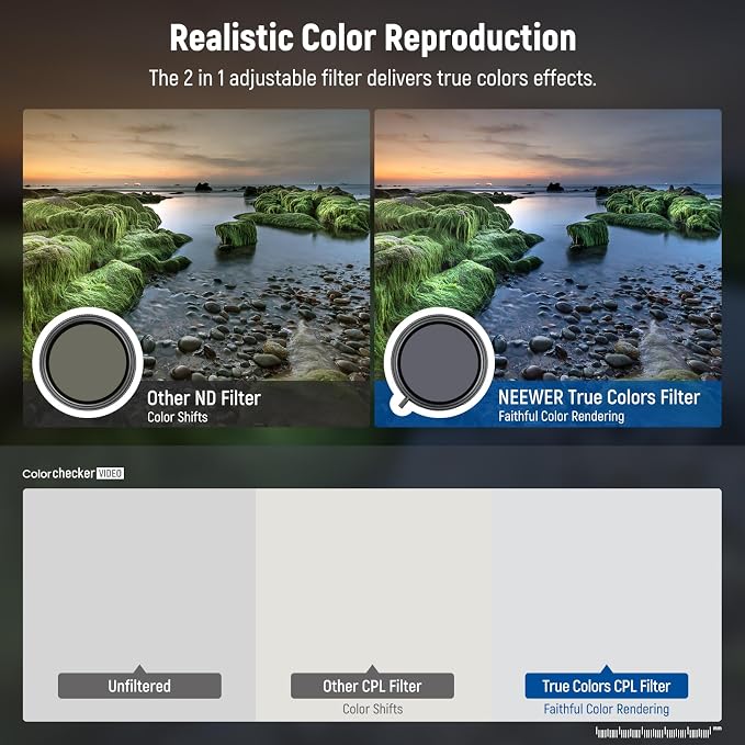NEEWER True Colors 67mm Variable ND2-32 & CPL - Image 3