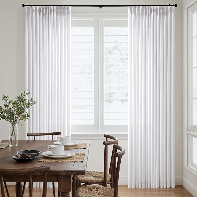 Memory Trained Pinch Pleated Curtains 90 Inches Long, Viral Linen Pinch Pleat - Image 4