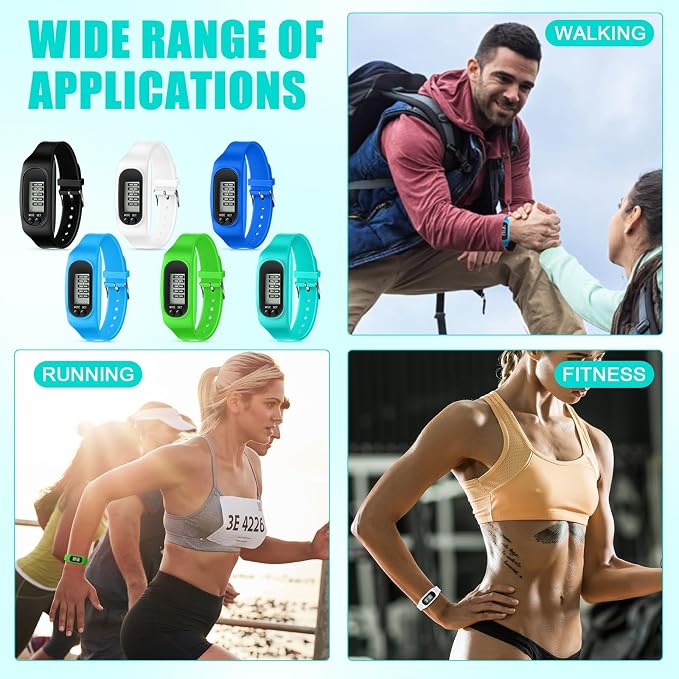 Geyoga Pedometer for Walking Steps and Miles Pedometer Watch Silicone Steps - Image 6