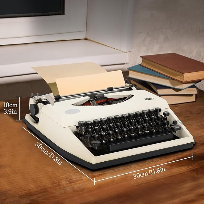 Manual Typewriter,1980s Traditional Portable Vintage Typewriter Deeply Restored,Manual Typewriter for Writing,Letters and Vintage Collectible Present,Classic Retro Manual Typewriter