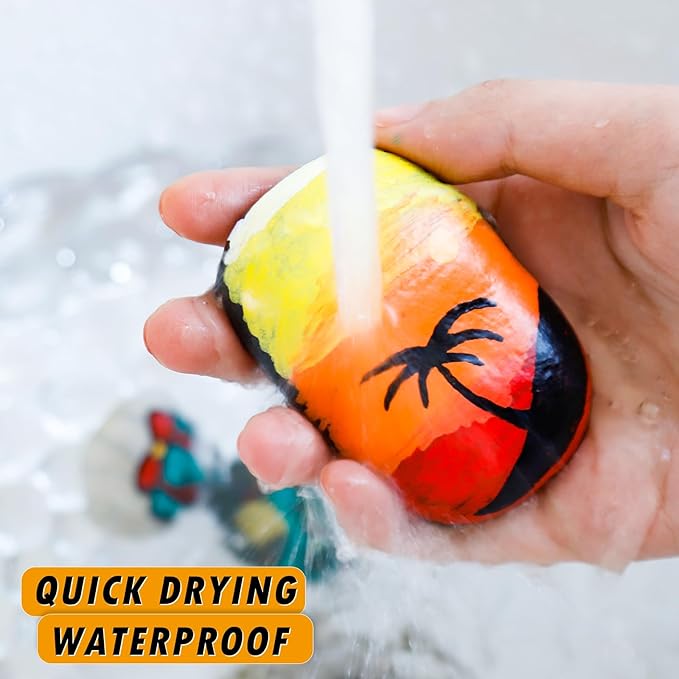 Green Paint Pens Paint Markers - 12 Pack Permanent Quick Dry Waterproof Marker Pens for Rocks Wood Fabric Plastic Canvas Glass Mugs Metal Tire Stone