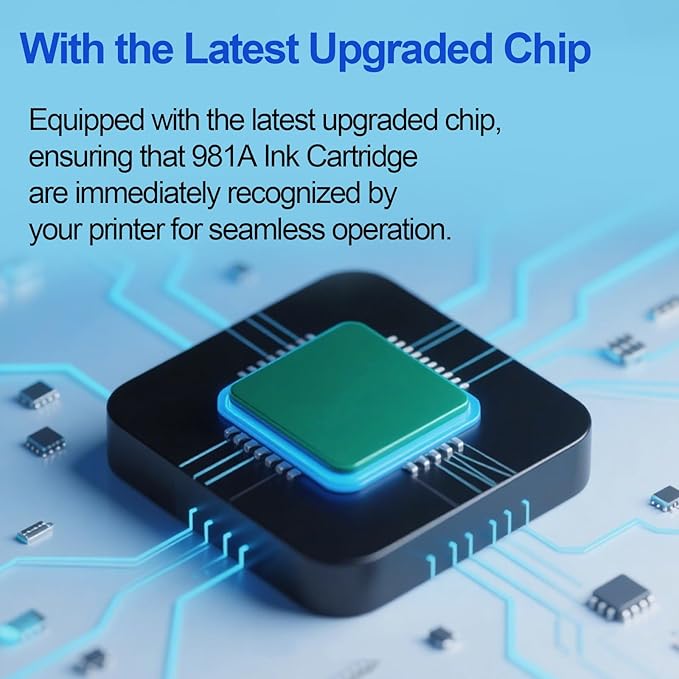 Remanufactured 981A 981 Ink Cartridge Works for 981a Ink cartridges for PageWide Enterprise Color 556dn 556 Flow MFP 586dn 586f 586 Printer (4-Pack)