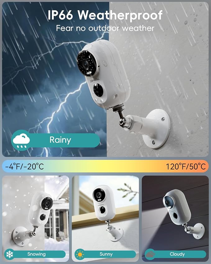 ZUMIMALL Solar Security Cameras Wireless Outdoor, Solar Camera Outdoor Wireless - Image 5