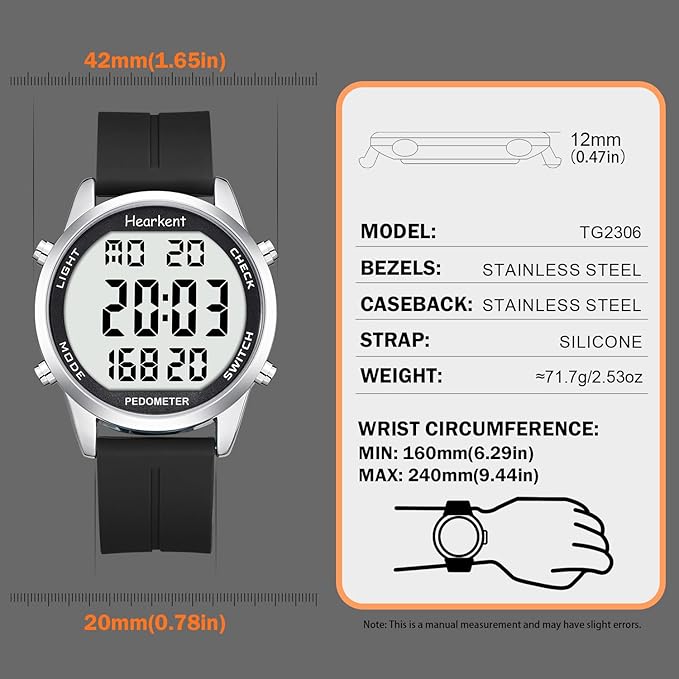 Pedometer Watch for Walking for Senior No App Required - Image 6
