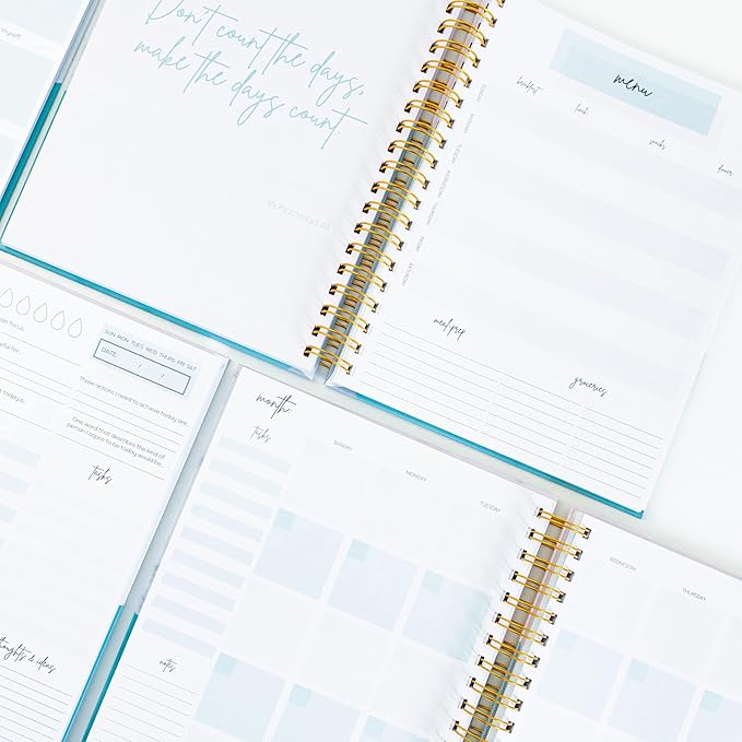 Pland Studio All-In-One 90 Day Goal Planner, Quarterly Planner, Guided Journal with Prompts, Daily Journal Notebook and Hourly Planner! Fitness, Self Care Wellness, Productivity, Mental Health, ADHD, Gratitude Journal