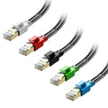Cat 8 Ethernet Cable 7 ft 5 Pack Multi Color, Nylon Braided High Speed Heavy by Orbram