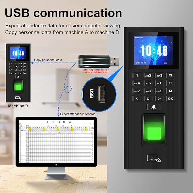 Complete Biometric Fingerprint Security Access Control System Kit, RFID T9 - Image 6