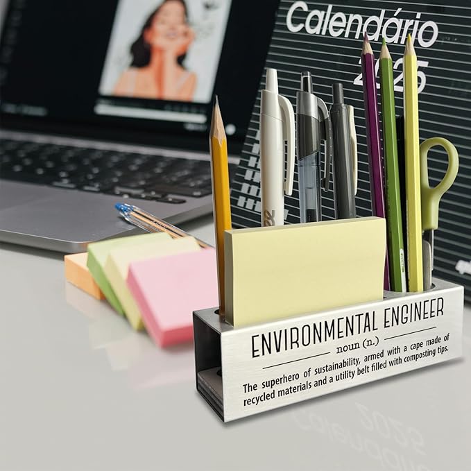 Environmental Engineer Definition Gifts for Women, Men, Environmental Engineer Desk Decor Pen Pencil Holders WCC41