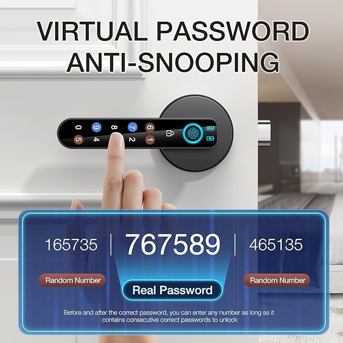 Fingerprint Door Lock- Smart Door knob, biometric Door Lock，with passcode - Image 4