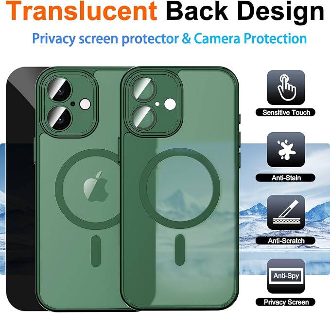 for iPhone 16 Plus Case with Privacy Screen Protector and Camera Protection - Image 2