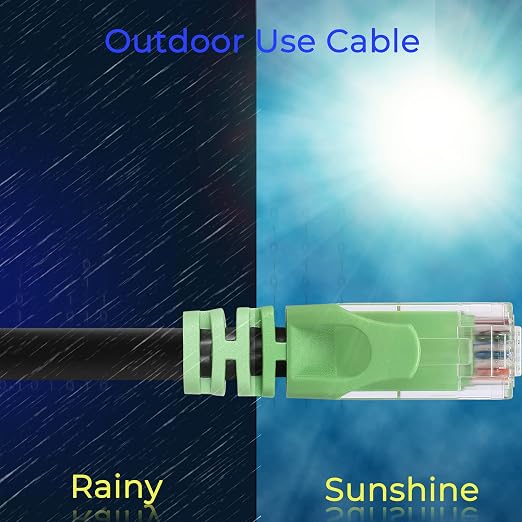 Rapink Cat6 Outdoor Ethernet Cable 150 ft, Ethernet Cable UV Resistant - Image 2