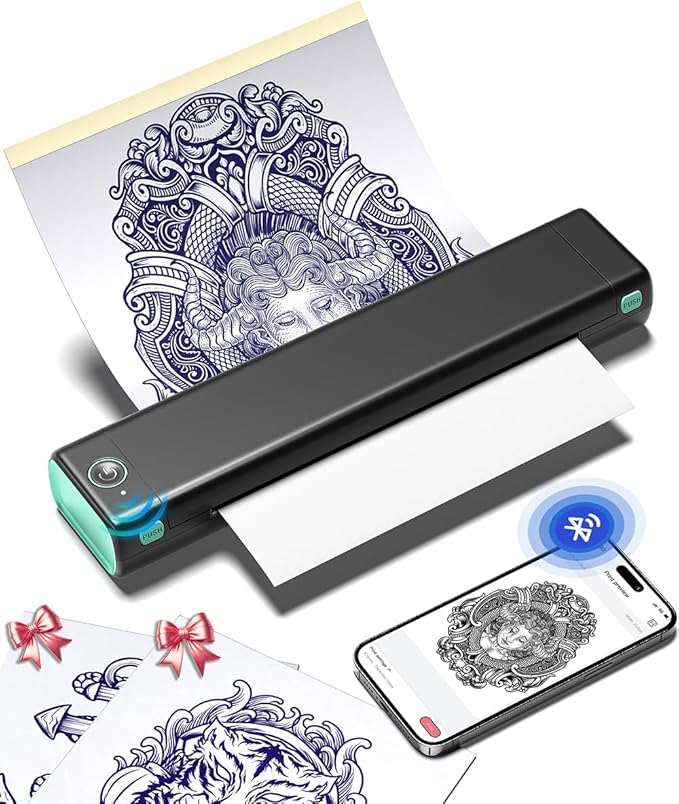 Phomemo Tattoo Stencil Printer, M08F Bluetooth Thermal Tattoo Printer by Phomemo