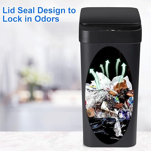 Anborry Bathroom Automatic Trash Can 2 Pack 2.2 Gal & 4 Gal Touchless Motion - Image 4