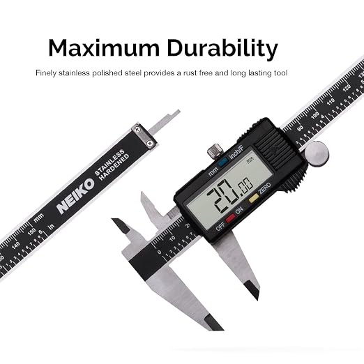 NEIKO 01408A 8” Electronic Digital Caliper Extra Large Display | 0-8 Inches | - Image 5