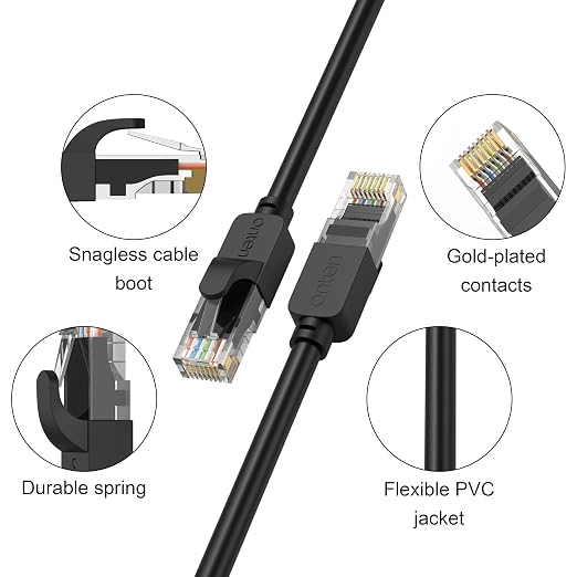 Cat 6 Ethernet Cable 6 ft, Indoor/Outdoor High Speed 10Gbps Internet Cable - Image 3