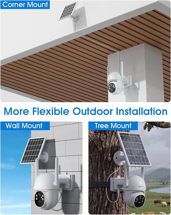 SANSCO 4G LTE Cellular Solar Security Camera, Lifetime Free Unlimited Data - Image 6
