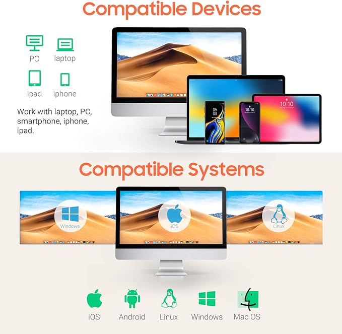 Tera 1D Wireless Barcode Scanner Compatible with Bluetooth, Printed Digital Barcode Reader Scanner Mini Wearable for Windows, Mac OS, Android with Vibration Alert Model HW0011